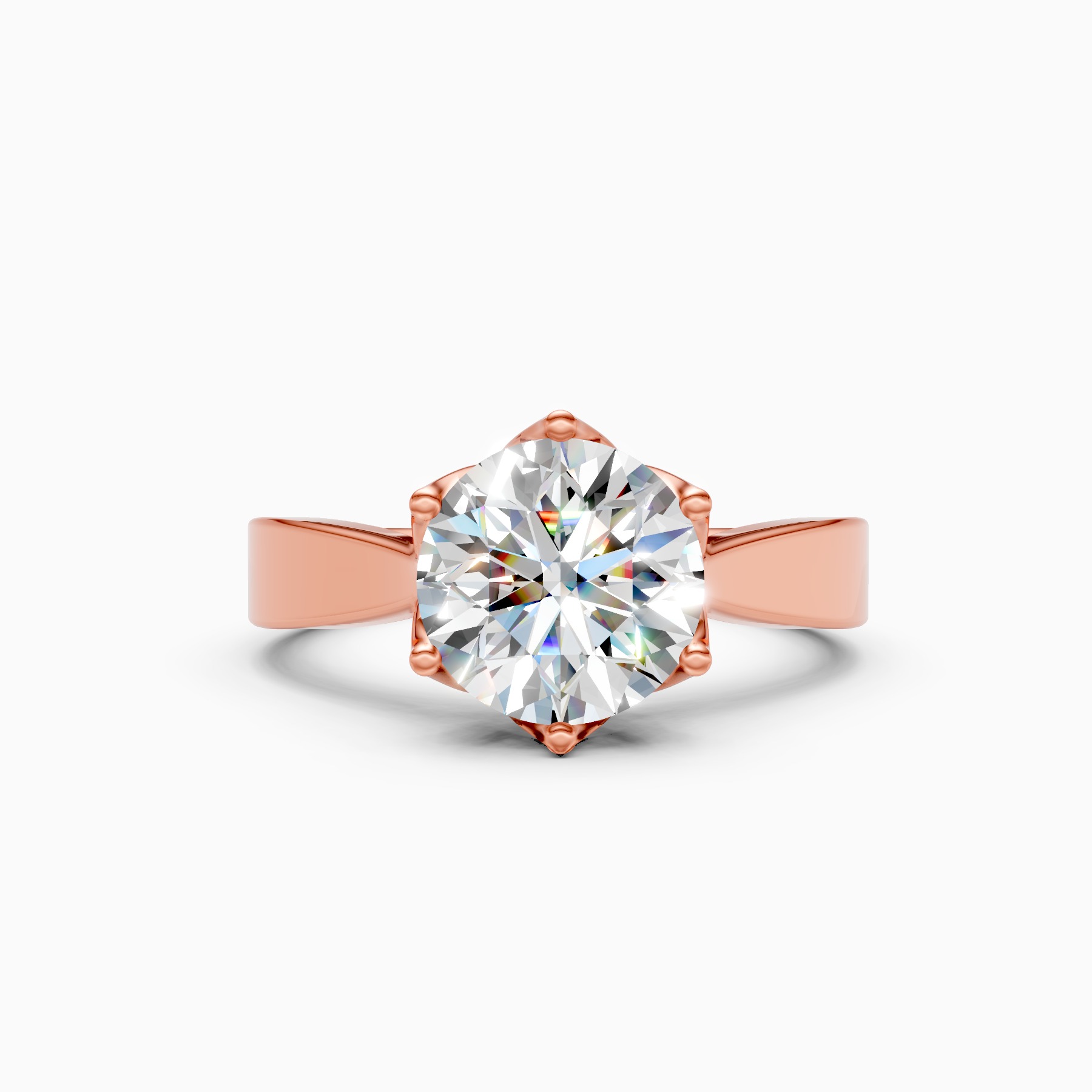 Romantic Solitaire Ring with Lab Grown Diamond